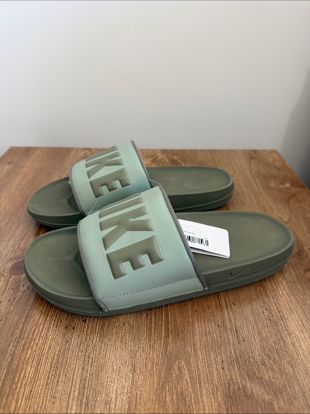 Nike Slide Sandals in Sage and Olive Green